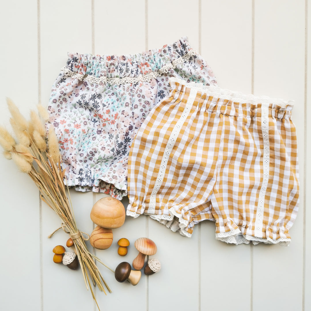 ボトムス soor ploom  lottie bloomer - vine print SOOR PLOOM / Peasant Tunic - Checker Rose Print